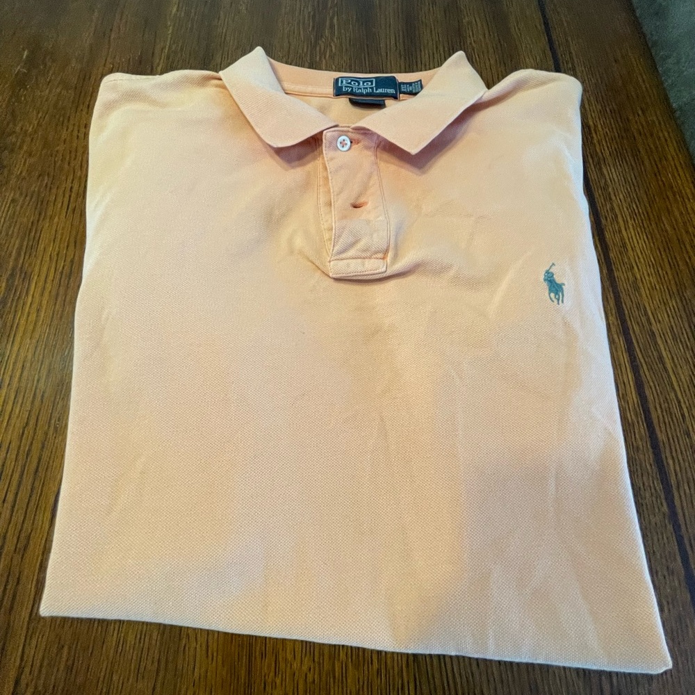 Orange Ralph Lauren short sleeve shirt